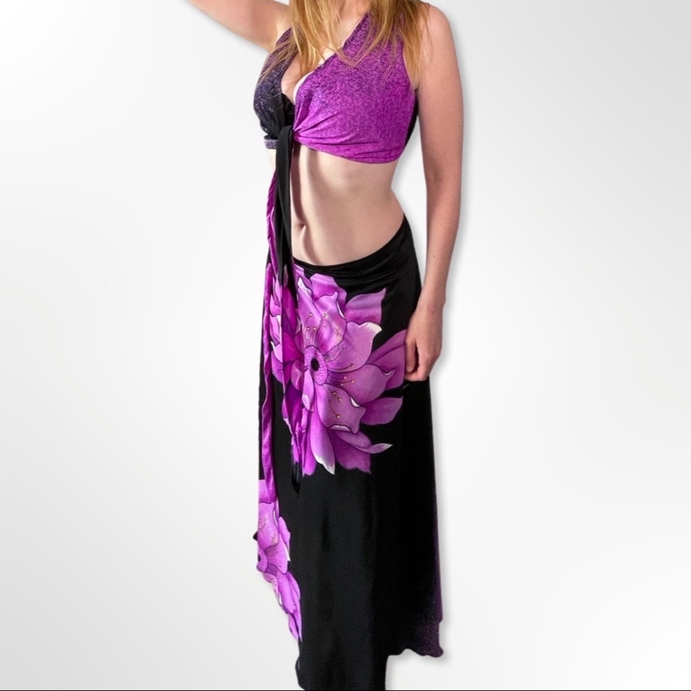 Vintage Hand Sewn Two Piece Cover Up / Outfit